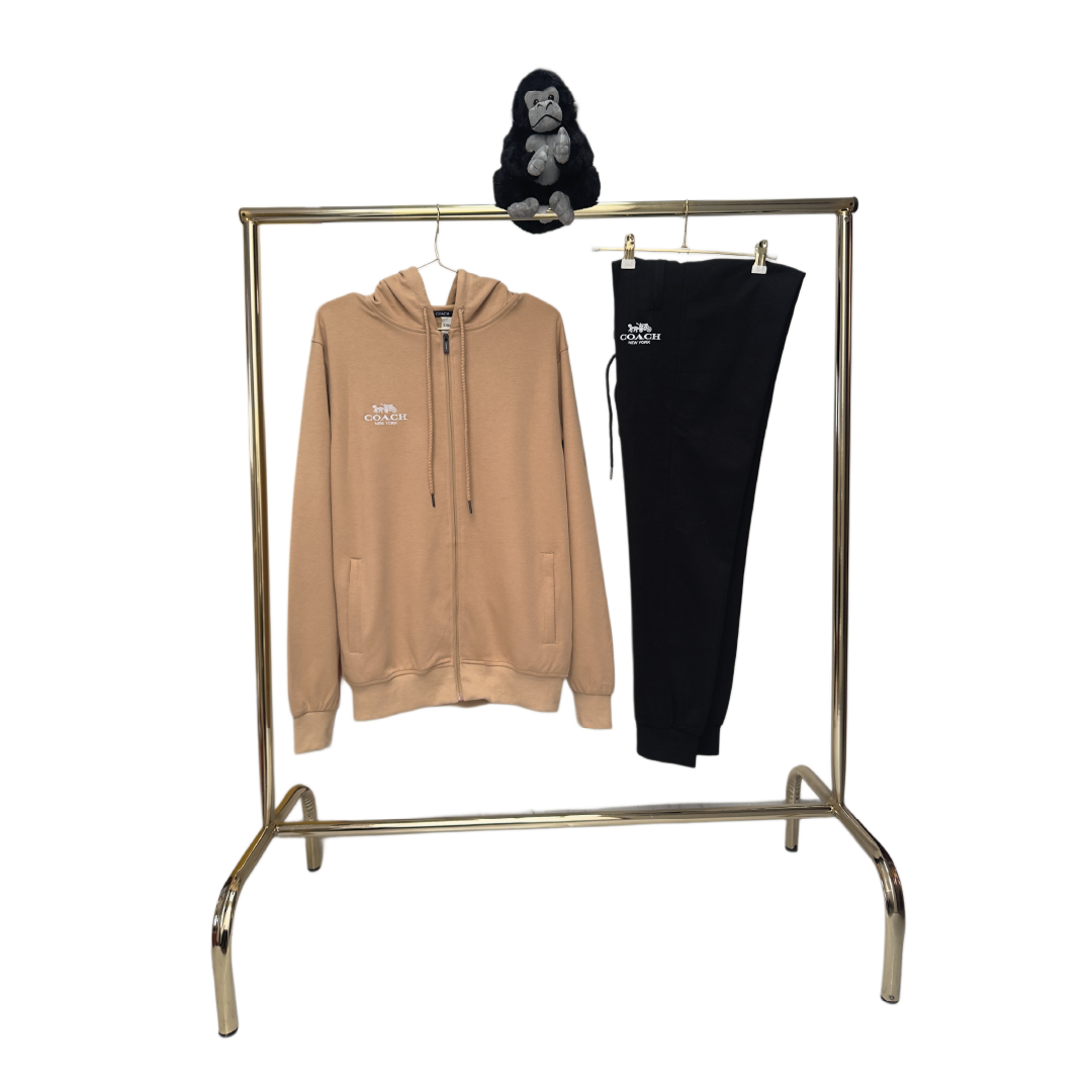 Sudadera Coach. Negro y camel. Hombre Sudadera Coach. Negro y camel. Hombre